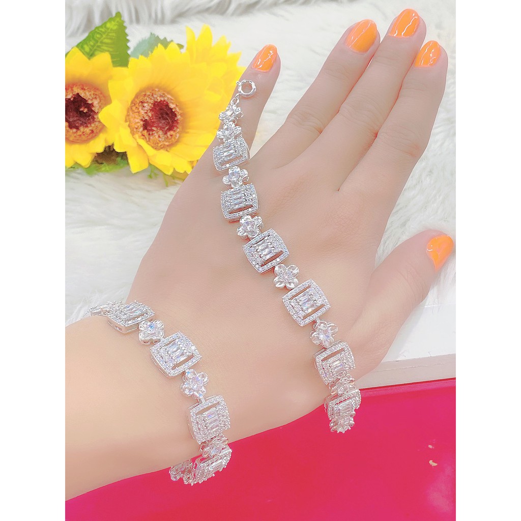 Lắc tay nữ UHA, lắc tay phong thùy bền màu thiết kế cao cấp sáng lấp lánh L9