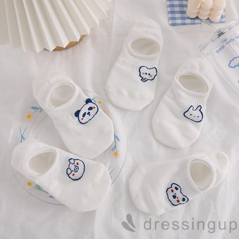 Tất ngắn ngang mắt cá chân in họa tiết hoạt hình đáng yêu chống trượt tiện dụng cho nữ