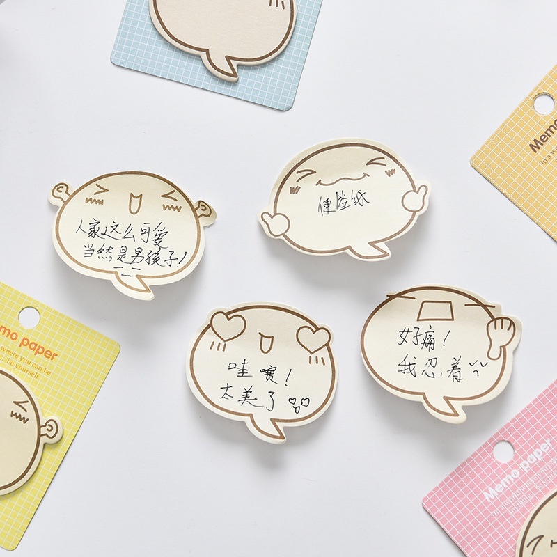Giấy Ghi Chú Tự Dính Họa Tiết Hoạt Hình Dễ Thương Cho Học Sinh