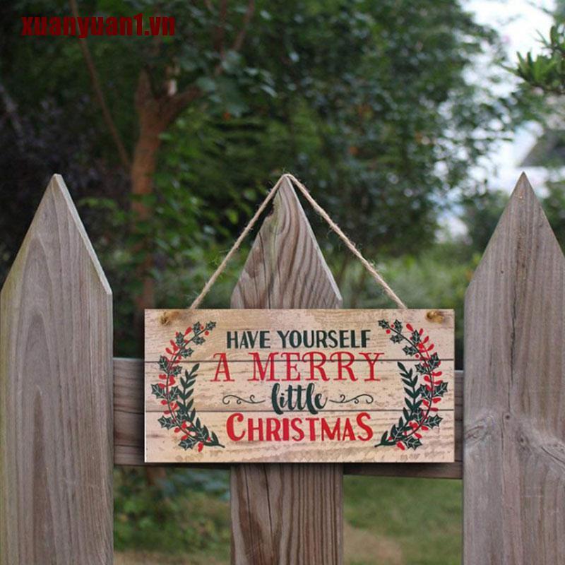 [xuanyuan1] Bảng Gỗ Treo Cửa Trang Trí Cây Thông Giáng Sinh