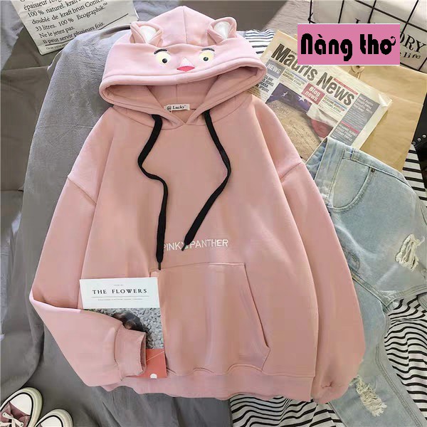 Áo khoác hoodie nữ siêu phẩm báo hồng - Nàng Thơ's Shop