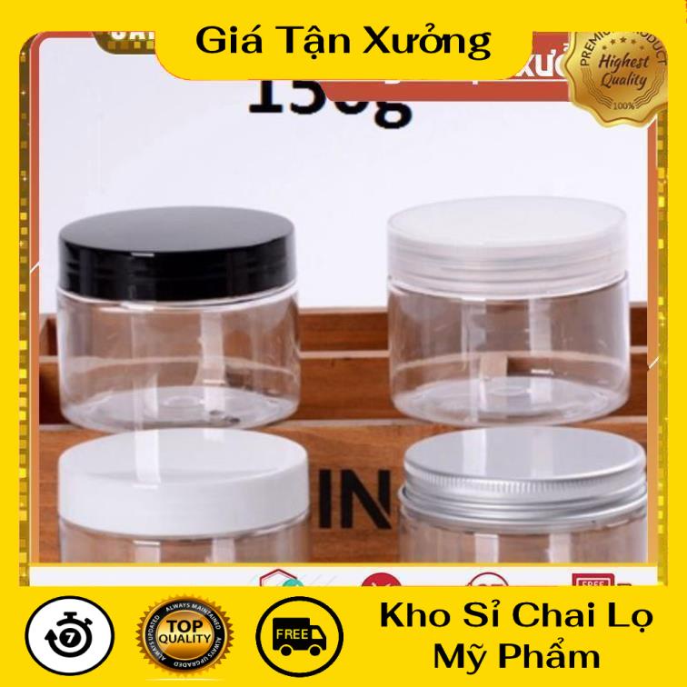 Hủ Đựng Kem ❤ TRÙM SỈ ❤ Hũ nhựa Pet 150g chiết mỹ phẩm, phụ kiện du lịch