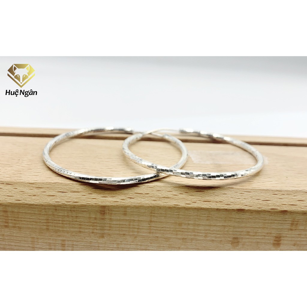 Bông tai bạc Ý 925 Huệ Ngân - Khuyên Vòng Xinh RYE401901