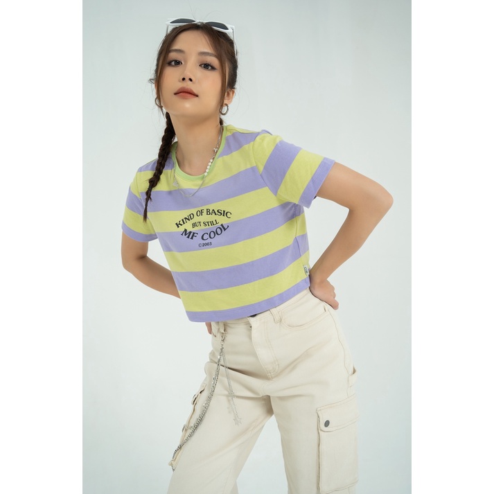 Áo Thun BOO Nữ Dáng Croptop Cotton Cao Cấp In Graphic MF COOL Phong Cách Gen Z