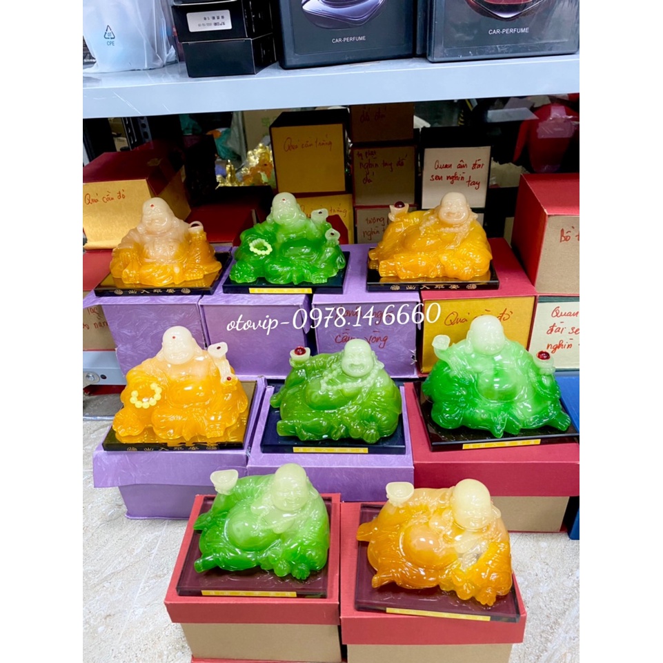Tượng di lặc ngồi size lớn trang trí taplo xe hơi ✨ Bàn Làm Việc, Mang Lại Bình An May Mắn