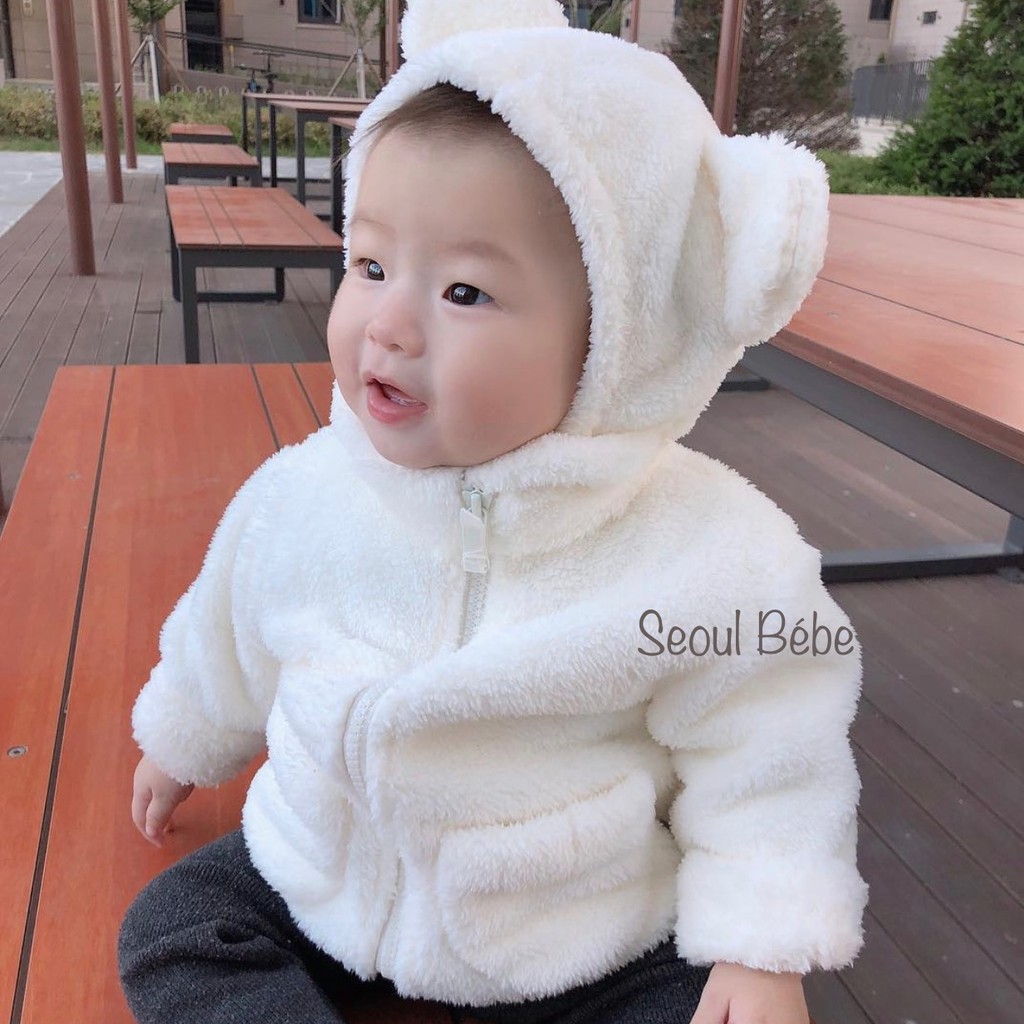 [SALE XẢ] Mũ lông gấu chui đầu che cổ kín gió mũ lông fleece made in Korea