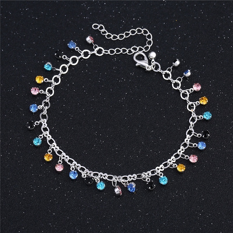 Vintage Fashion Crystal Anklets for Women Link Chin Bohemian Gold Silver Color Shoe Boot Chain Bracelet Foot Jewelry | BigBuy360 - bigbuy360.vn