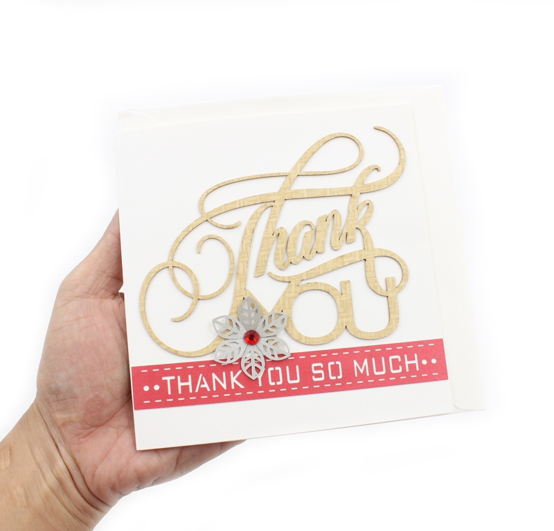 Thiệp Sinh Nhật Vuông - Mẫu 10 - Thank You