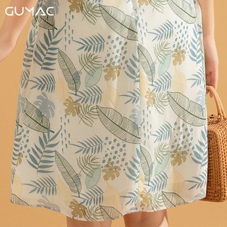 Đầm hoa cổ thuyền DA741 GUMAC