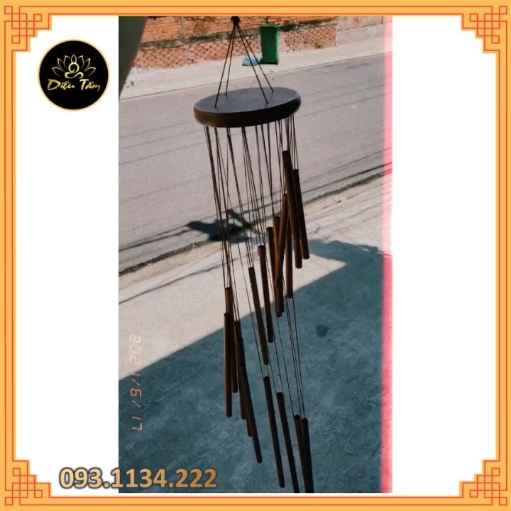 Chuông Gió 12, 18 Ống Hợp Kim Nhôm Và Gỗ Dùng Trang Trí Ban Công
