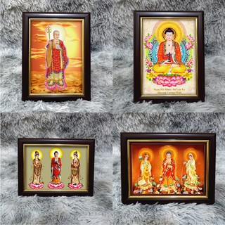 [NHIỀU MẪU] Tranh Phật Giáo để bàn 19,5x25,5cm chất liệu vải phủ bóng + khung composite xịn xò