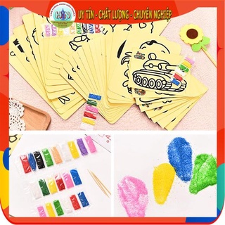 Tranh cát kích thước A6(20,5*15) - A7(11.5*8.5) - nền vàng - chọn mẫu