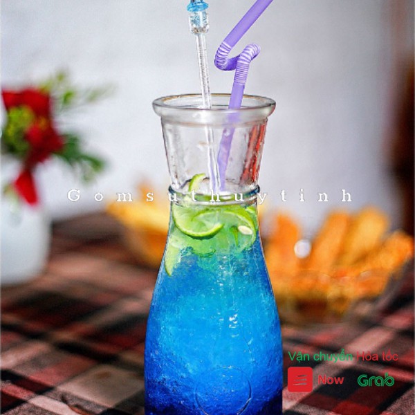 Ly thủy tinh eo đựng nước ép, sinh tố, trà sữa 350ml