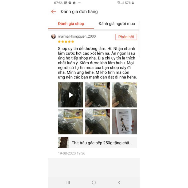 Thịt trâu gác bếp 250g tặng chẳm chéo #shopxuhuong | BigBuy360 - bigbuy360.vn