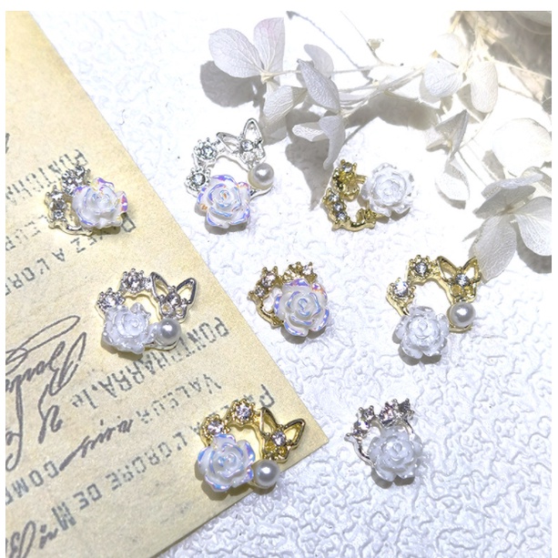 Charm hoa nơ trang trí nail