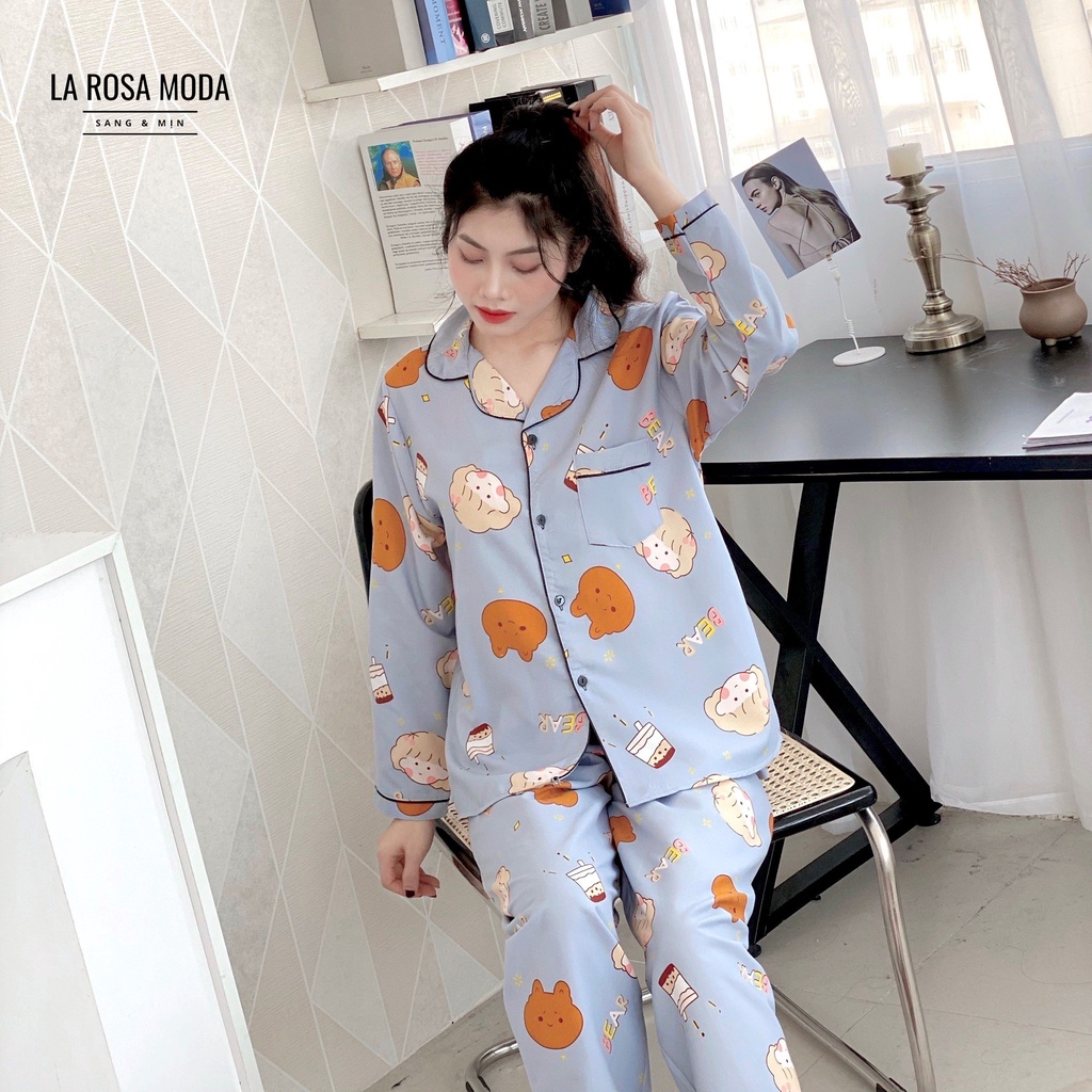 Bộ ngủ nữ Pijama mặc nhà Kate Thái tay dài quần dài | BigBuy360 - bigbuy360.vn