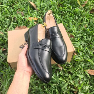 Giày Lười Da Bò Đế Cao Su Bảo Hành 12 Tháng