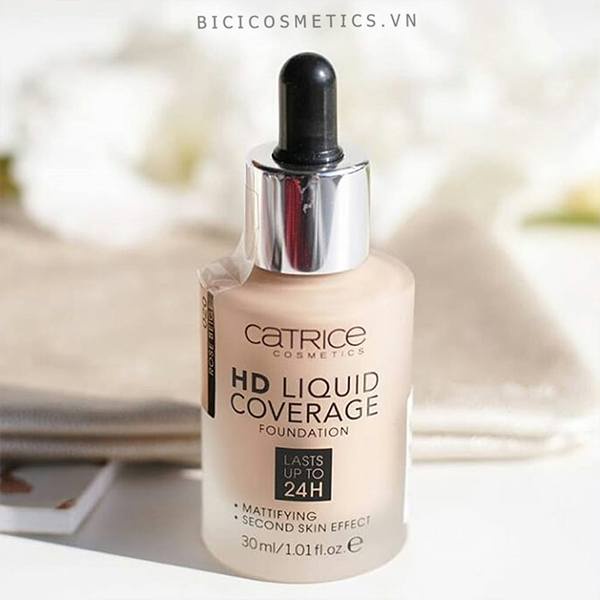 Kem nền kiềm dầu Catrice HD 24h Liquid Coverage Foundation che phủ tốt [SIÊU HOT HÈ]