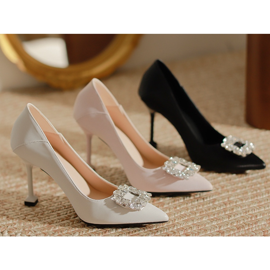 Size 30 31 32 33 34 Giày cao gót size nhỏ nơ đá