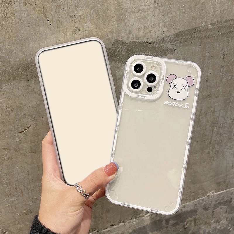 Ốp Điện Thoại Mềm Trong Suốt Hình Gấu Hoạt Hình Cho IPhone 13 13Pro 13promax 11 12 Pro Max Pro Max 7 8 Plus X Xs Xr XsMax Hyt4