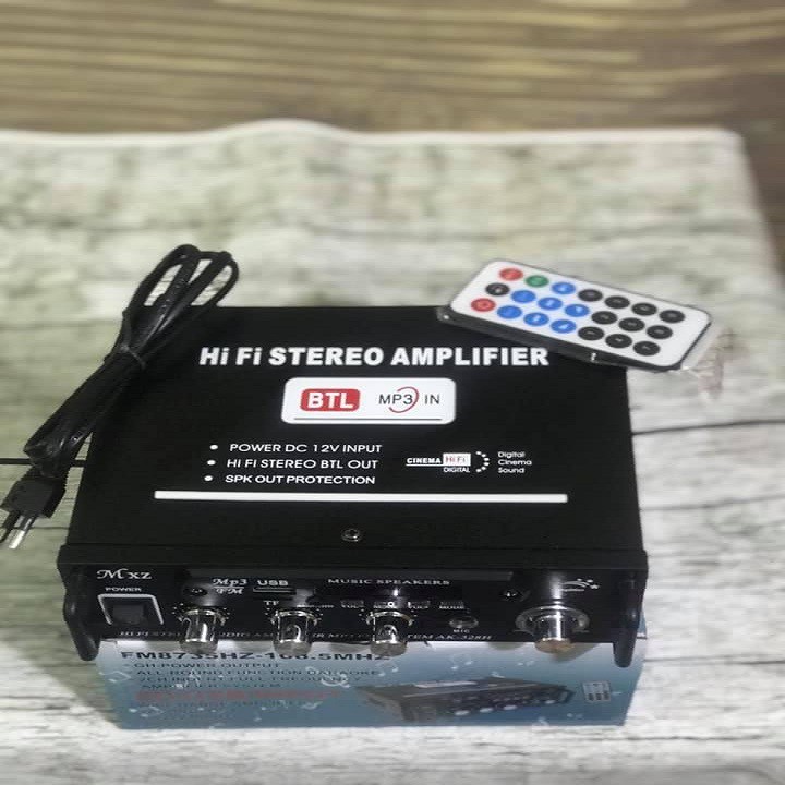 Amply mini bluetooth 12V AK 328H loại tốt, chuyên nghe nhạc, đánh chim đêm, ship toàn quốc - ampli 328