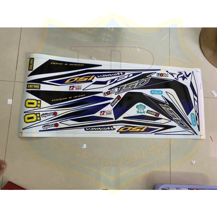 ( Quí khách vui lòng mang ra tiệm cho thợ dán ) Tem winner Rs xanh 1