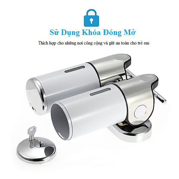 Hộp xà bông gạt thông minh 2 bình 1000ml Homestar sang trọng