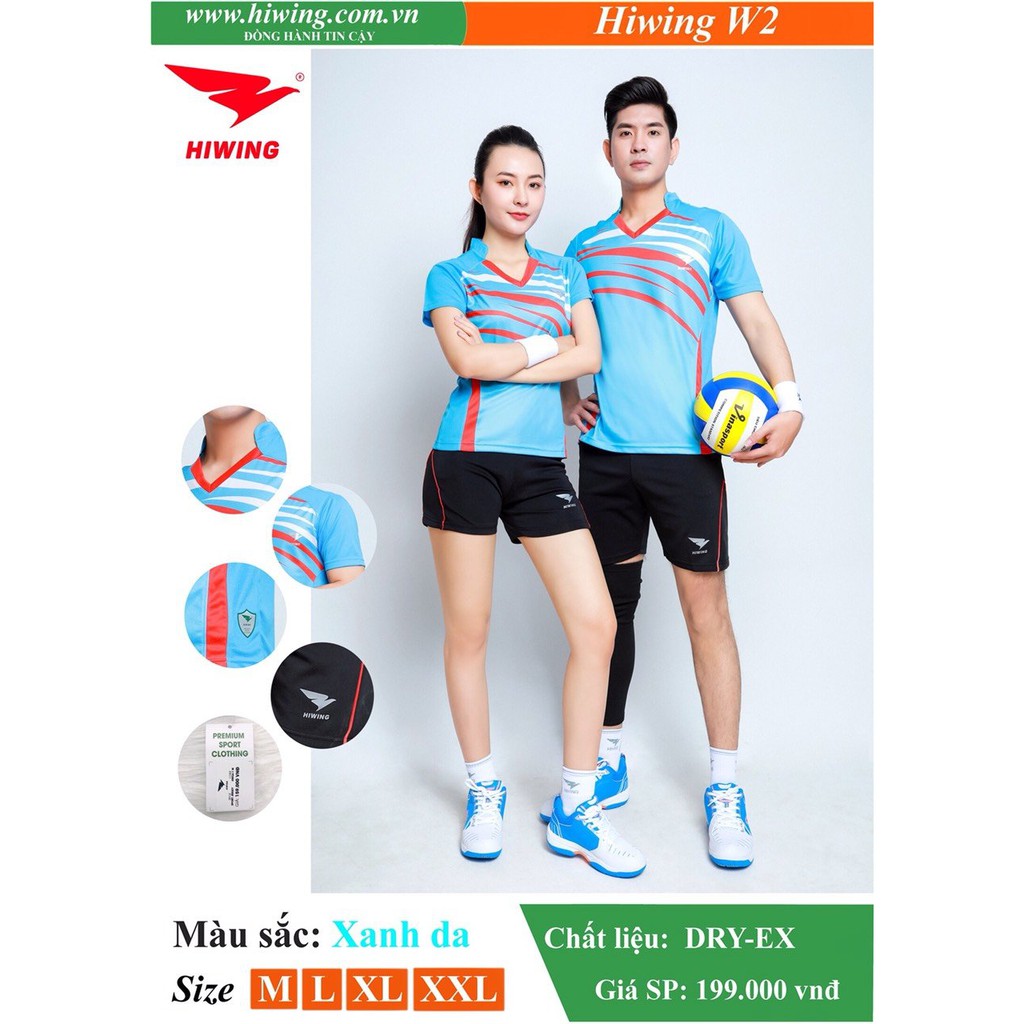 Bộ quần áo bóng chuyền Nam Nữ Hiwing W2 chính hãng cao cấp tiêu chuẩn thi đấu ⚠️𝑭𝑹𝑬𝑬𝑺𝑯𝑰𝑷⚠️