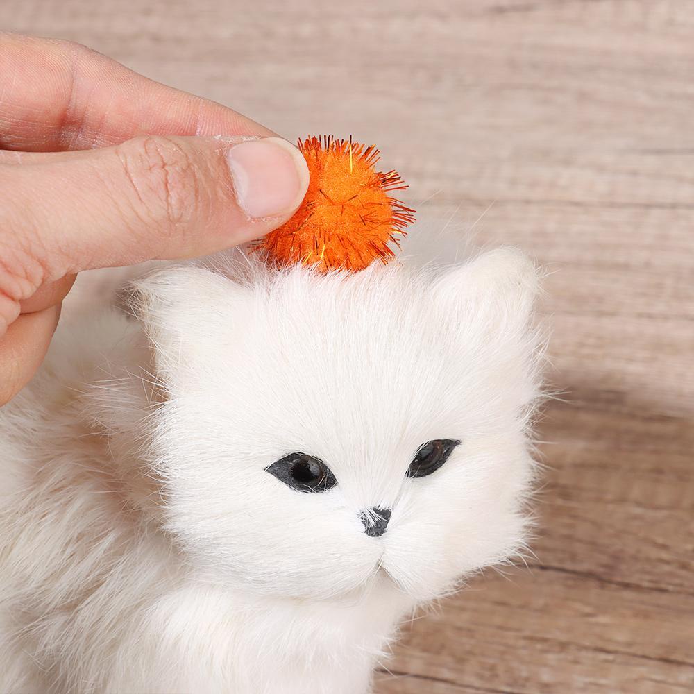 LAYOR1 Bộ 100 Quả Cầu Lông Xù Lấp Lánh Đồ Chơi Cho Mèo