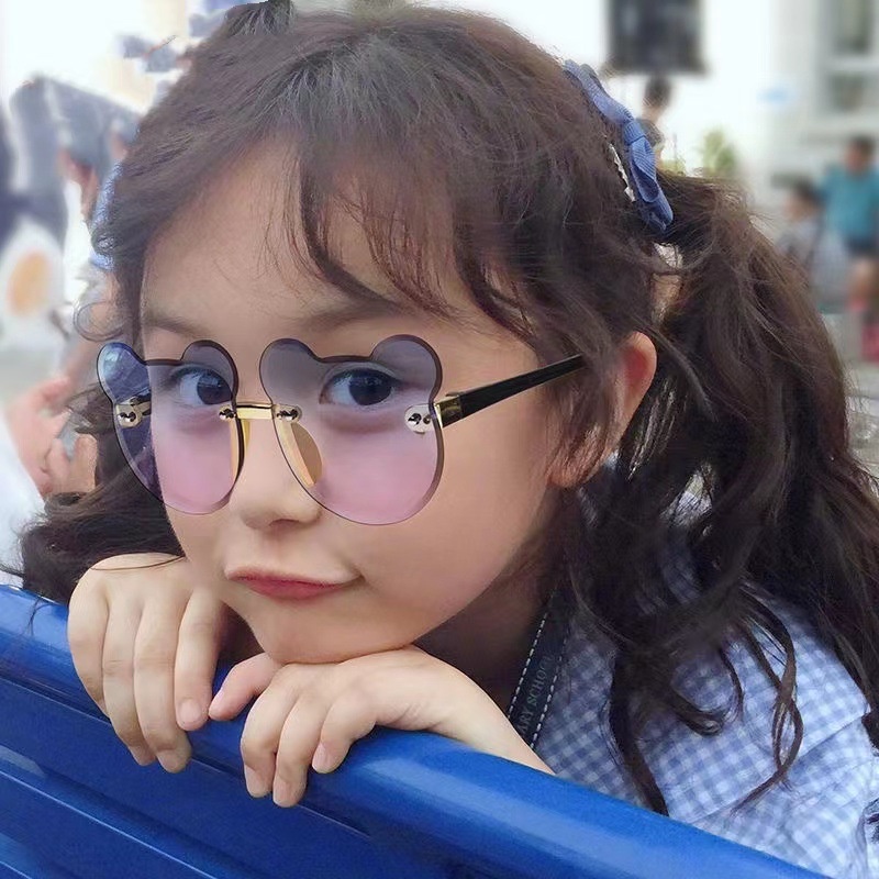 Kính cho bé gái chống tia UV, Mắt kính trẻ em thời trang đáng yêu từ 1- 8 tuổi