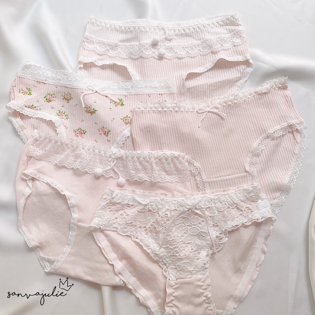Set 5 quần lót nữ cotton kháng khuẩn hồng Pink