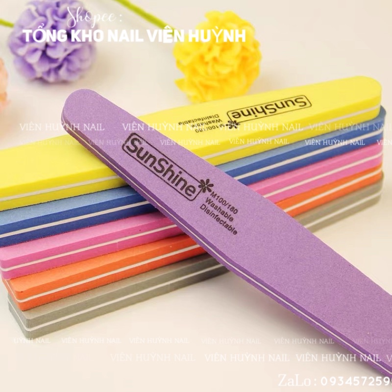 Phao dũa nail, phao dũa dài sunshine , dũa mịn móng