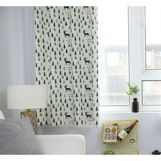 Rèm vải canvas/ vải bố nhiều mẫu họa tiết con vật dán tường có sẳn keo
