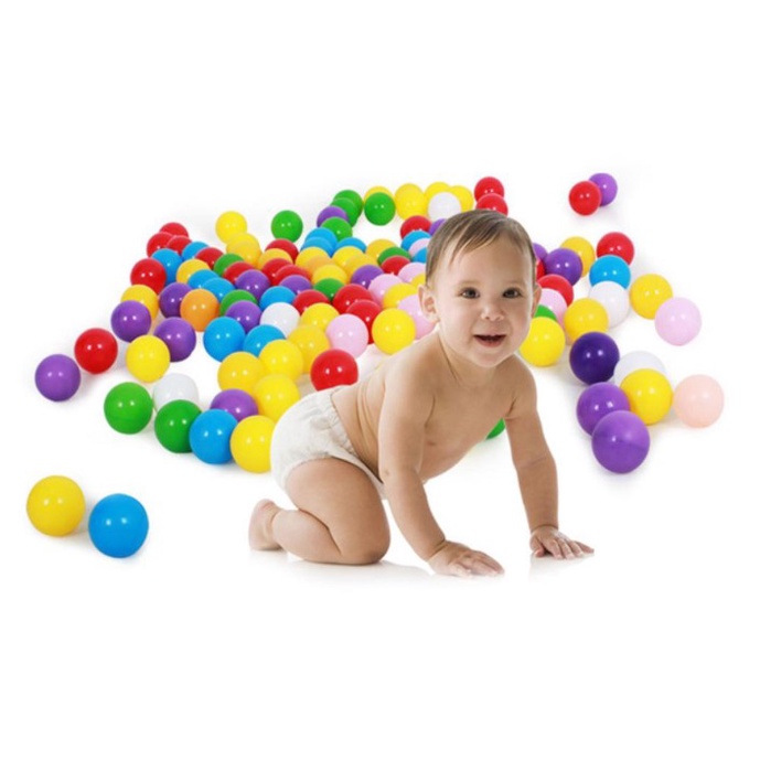 Túi 20 quả bóng nhựa cho bé kích thước 5,5cm nhiều màu sắc cho bé, không mùi, chất liệu nhựa ABS an toàn cho bé