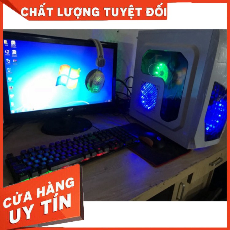 Bộ máy tính H81 Màn 22 icnh led , livestream lol..fifa, gta,autocard, photoshop