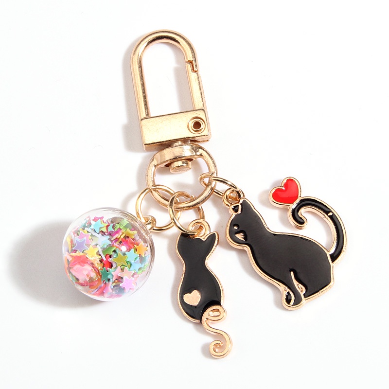 Hoạt Hình Móc Khóa Hình Cá Mập / Sứa / Ngôi Sao Đính Hạt Thủy Tinh Dễ Thương