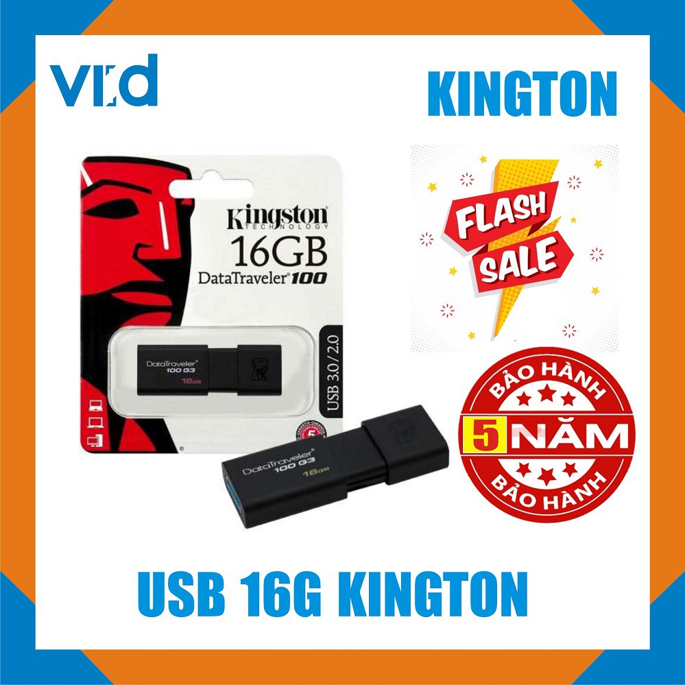 USB 3.0 Kingston 16GB DataTraveler 100 G3