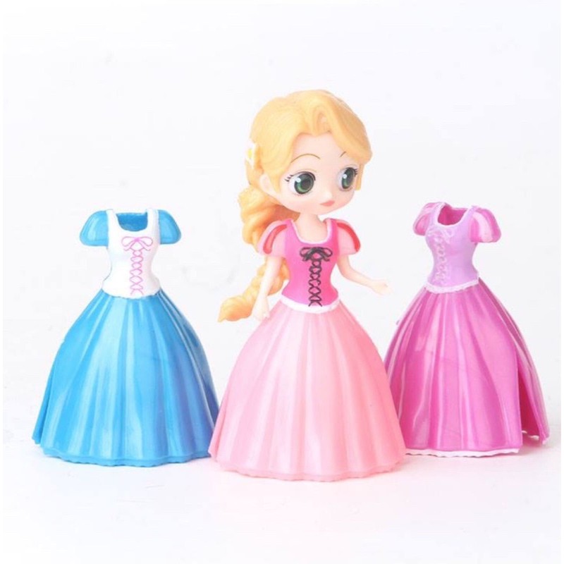Set đồ chơi công chúa Disney kèm váy cho bé (set 6 công chúa tặng kèm 18 váy)