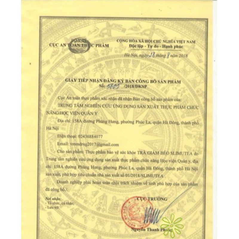Trà giảm cân Slimutea