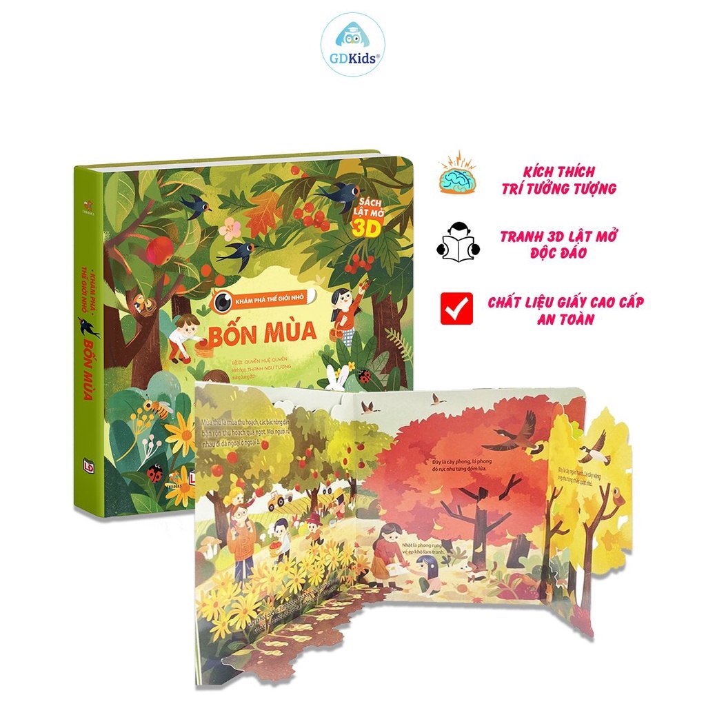 Sách tương tác - Khám phá thế giới nhỉ - Bốn mùa ( 0- 12 tuổi )