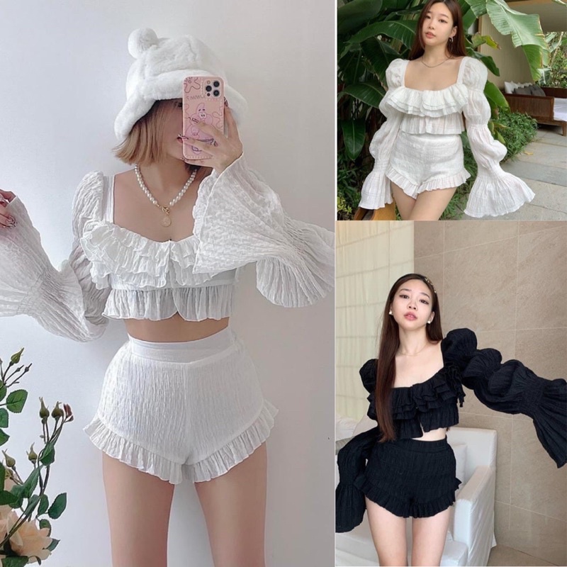 Set Áo Bèo Tiểu Thư Kèm Quần Nữ Tính S7
