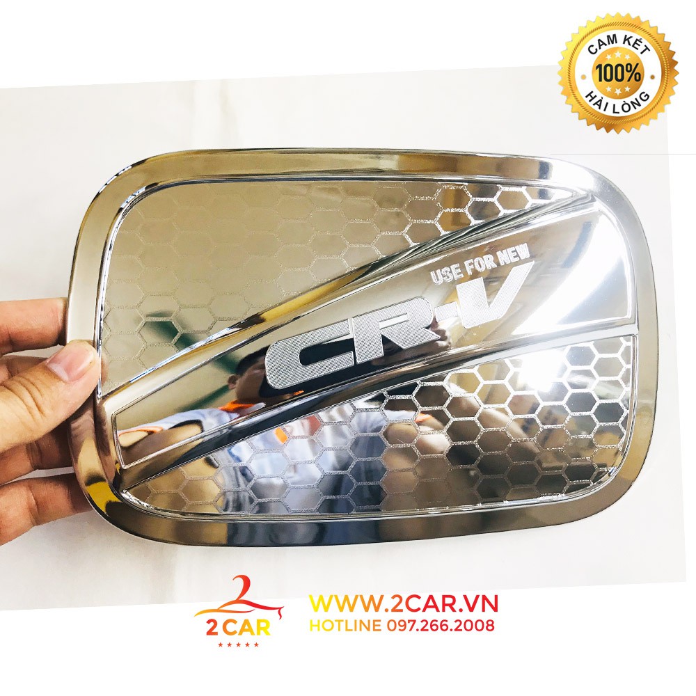 Ốp Nắp Bình Xăng Xe Honda CRV 2018- 2019 - 2020- 2021- 2022 mạ crom cao cấp