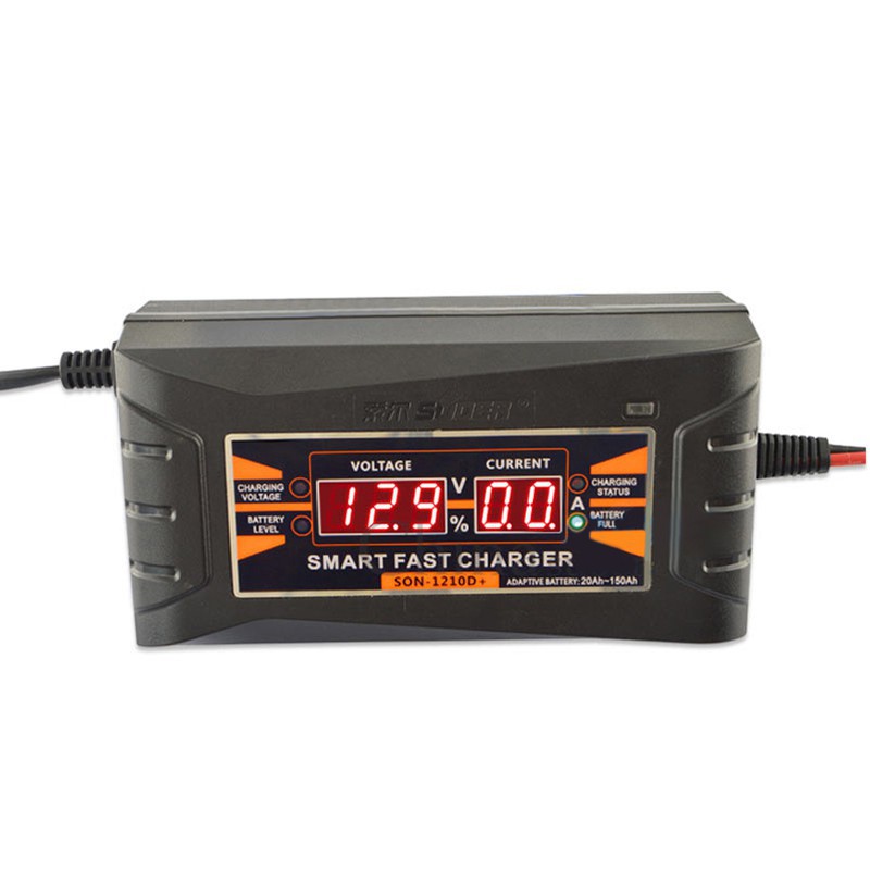 Bộ sạc bình ắc quy xe máy có màn hình LCD hiển thị 12V 10A