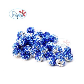 Hạt châu gắn pha lê loang xanh