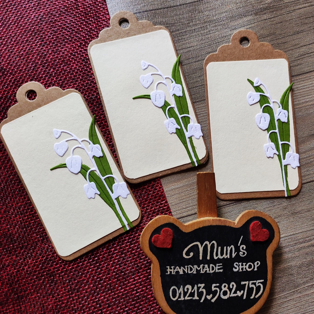 23 mẫu Tag thông điệp / Bookmark handmade dạng treo, kẹp đánh dấu sách - Tặng kèm dây thừng