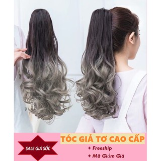TÓC GIẢ CỘT 💕💕 Tóc GIả Ngoặm Ombre Màu Khói