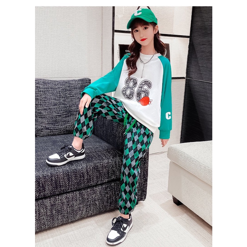 Đồ Bộ Bé Gái Quần Áo Dài Tay, Quần Áo Trẻ Em Thu Đông, Sét Đồ Thu Đông Sinh Động, Phong Cách