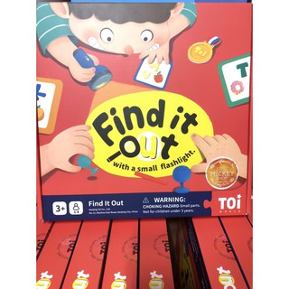 Bộ trò chơi board games hãng TOI Find it out truy tìm đồ vật động vật 2 mẫu chơi 2 mặt luyên tinh mắt nhanh tay bé 3t