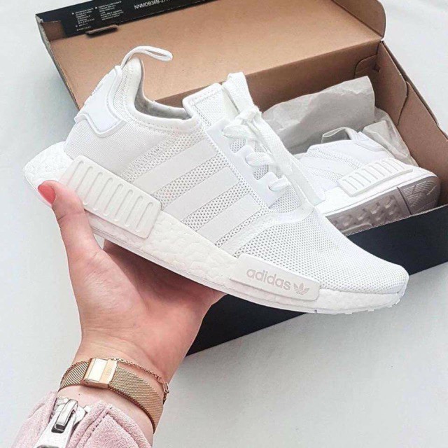 Giày Thể Thao nmd full trắng phát quang_Nhungrose