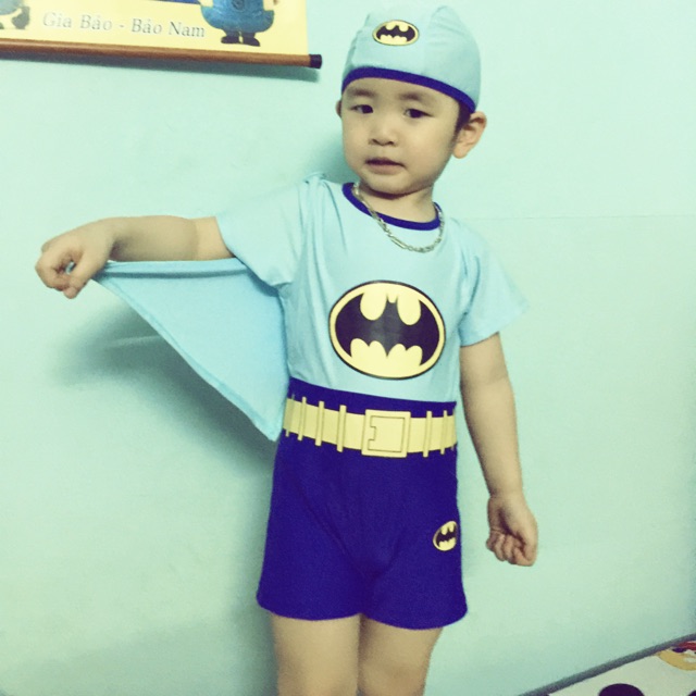 SALE-Bộ bơi batman xanh